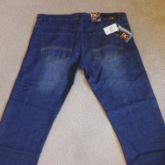 Denim Culture Straight Leg Dark Wash Denim Men Jeans Size 38x32 New with Tags - Picture 6 of 7